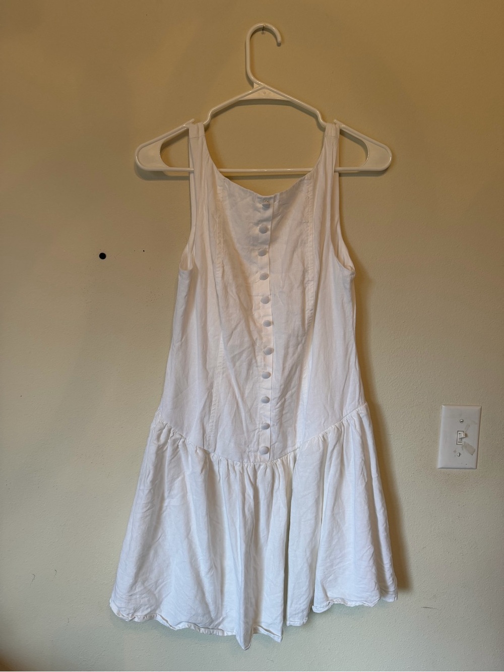 wild fable White Button-Front Mini Dress